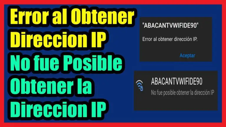 Qu Es Error De Ip En Wi Fi Haras Dadinco