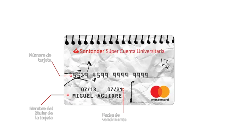 Cuál es el número de cuenta de una tarjeta de débito Santander