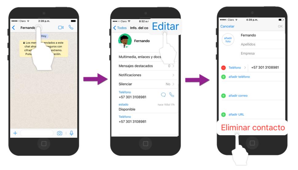 ¿cómo Borrar Un Contacto En Whatsapp Haras Dadincoemk 9957