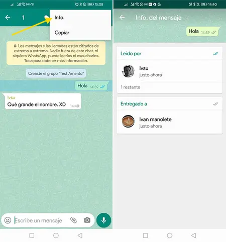 Qué quiere decir visto o leído en Whatsapp? - Haras Dadinco