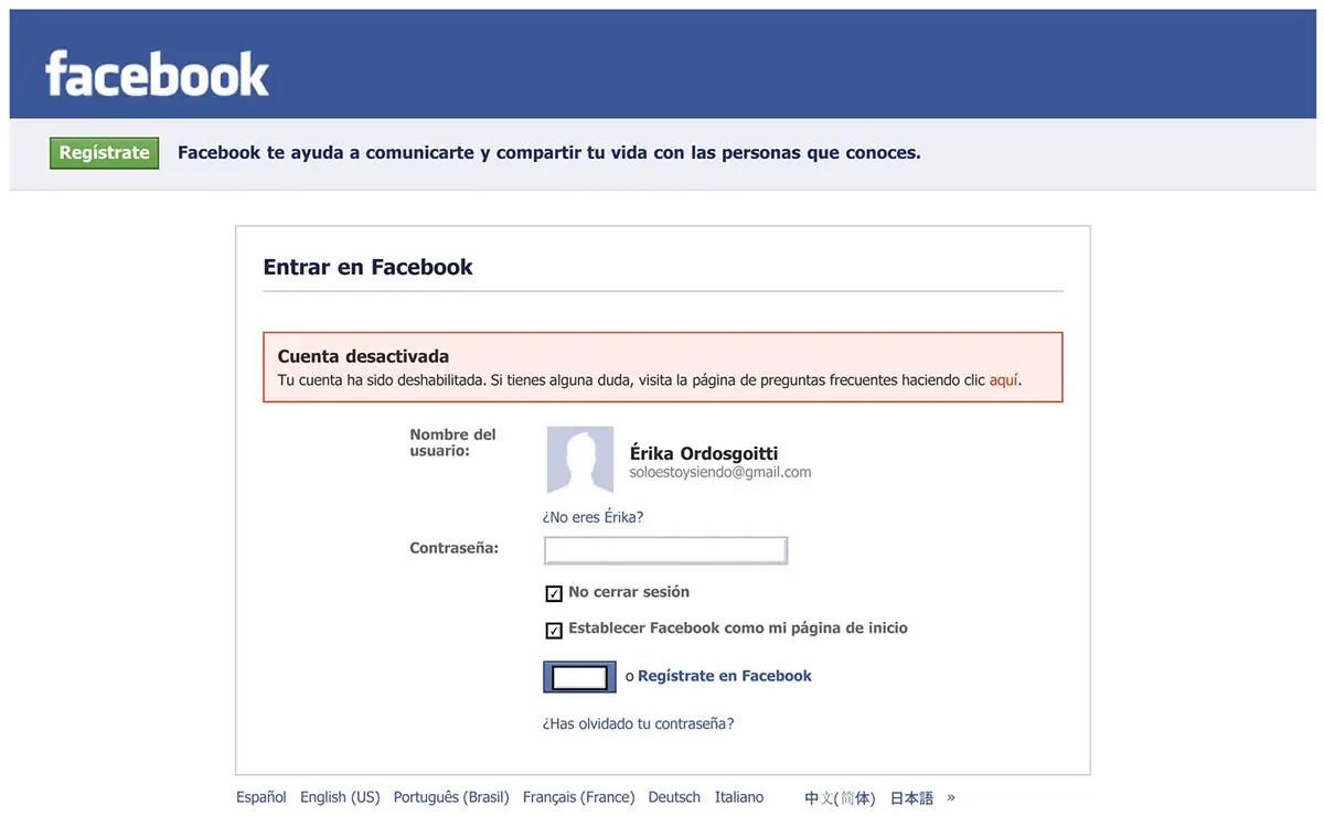 C Mo Se Ve Una Cuenta Desactivada En Facebook Haras Dadinco