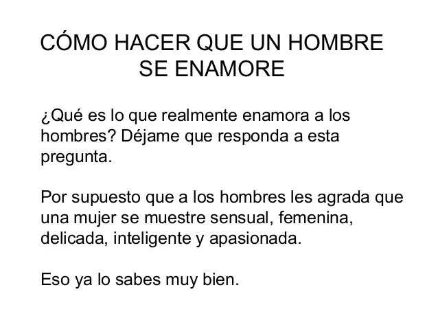 ¿cómo Hacer Que Un Hombre Se Enamore De Ti Psicología Haras Dadincoemk 8500